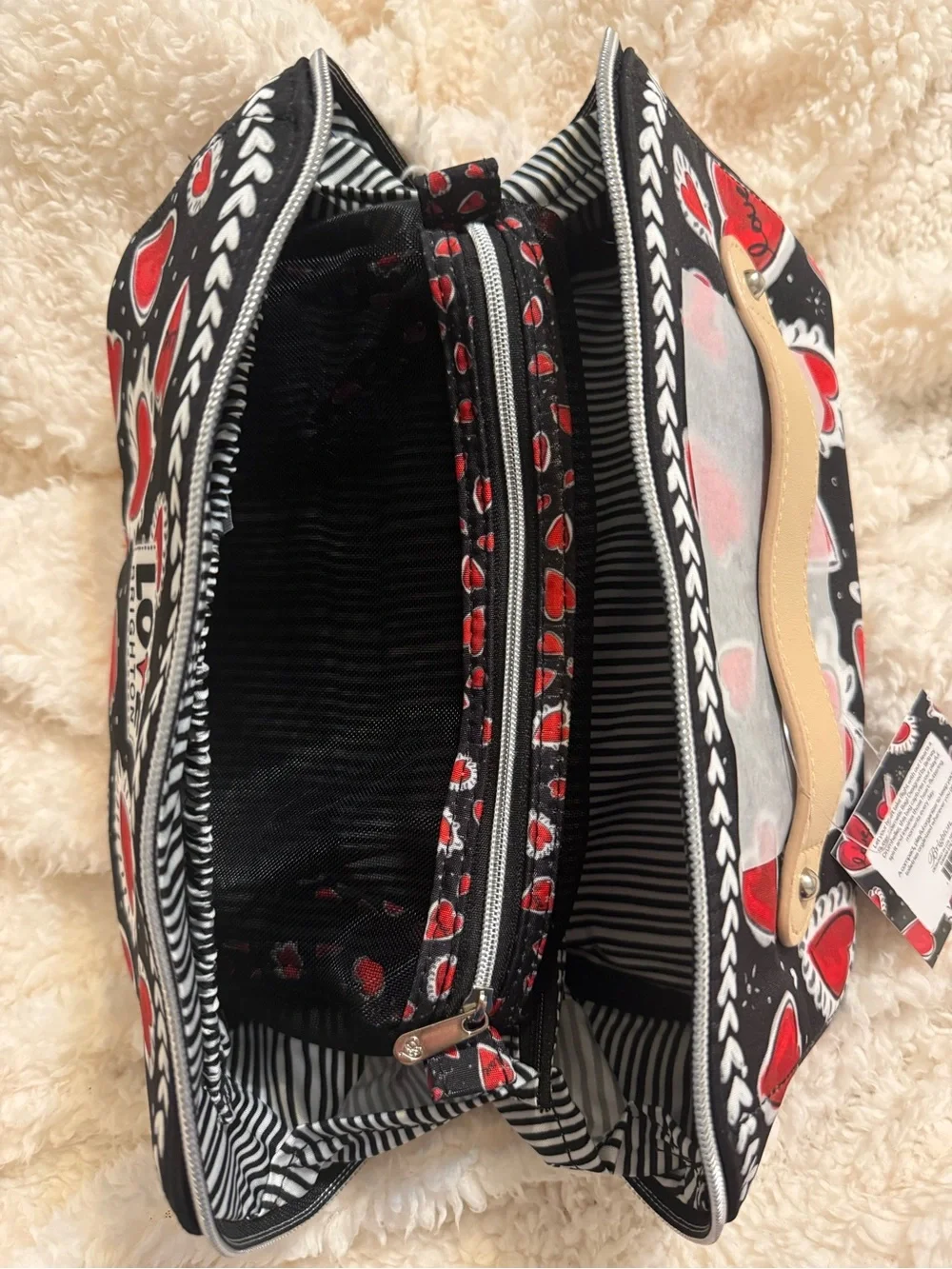 **NWT** Brighton L❤️VE Navy & Red, Hearts a Flutter, Cosmetic Bag